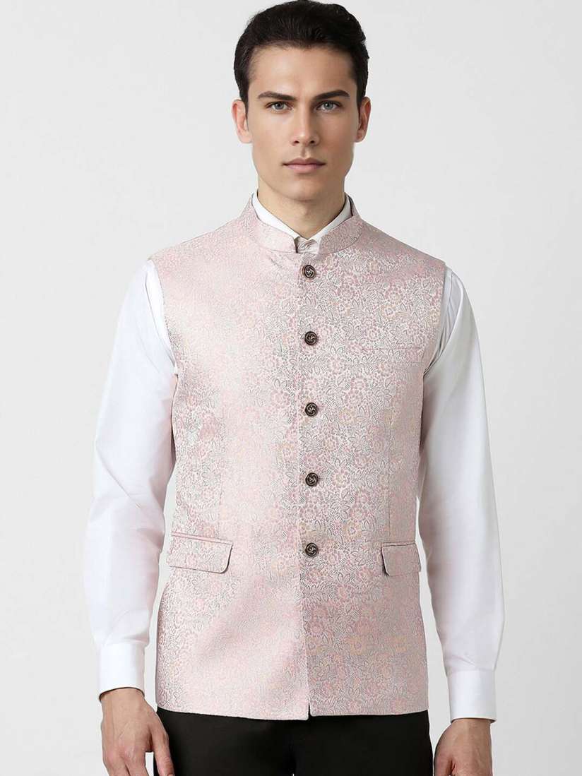 Van heusen nehru jacket hot sale