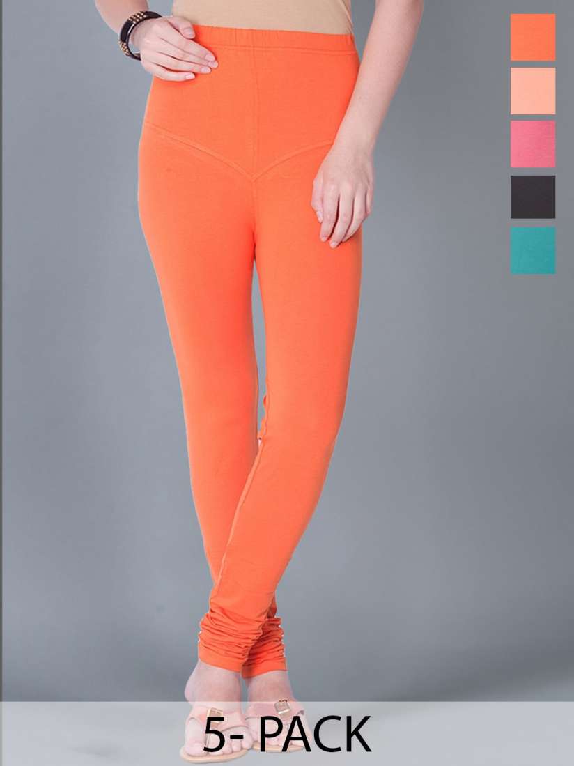 Buy Dollar Missy Pack Of 5 Churidar Leggings Leggings for Women 27207586 Myntra