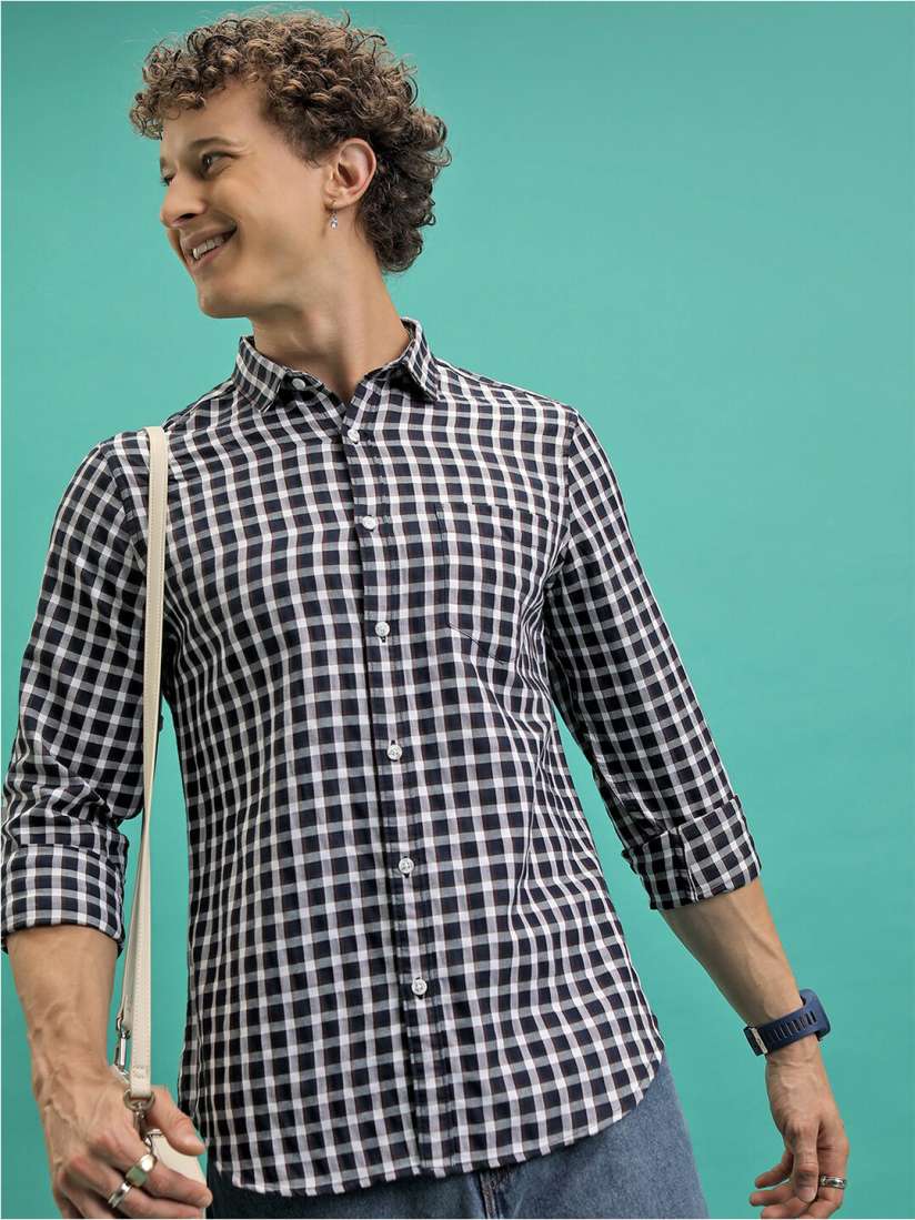 Buy Highlander Men Checked Slim Fit Shirt Shirts for Men 27212354 Myntra