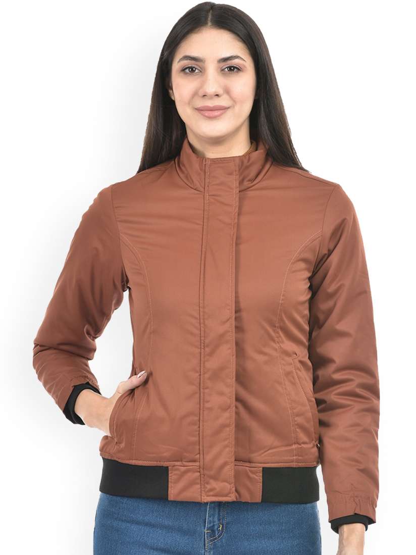 Buy Numero Uno Lightweight Mock Collar Bomber Jacket Jackets for Women 27218434 Myntra