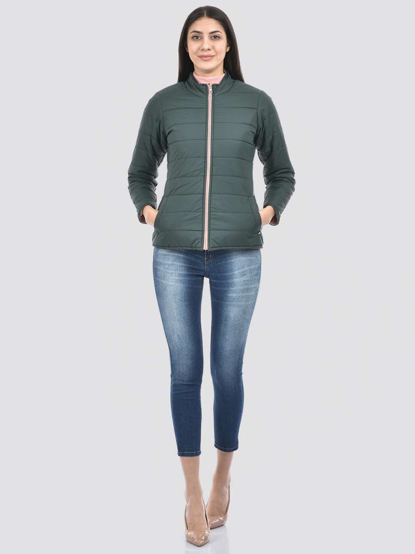 Buy Numero Uno Mock Collar Lightweight Reversible Puffer Jacket Jackets for Women 27218436 Myntra