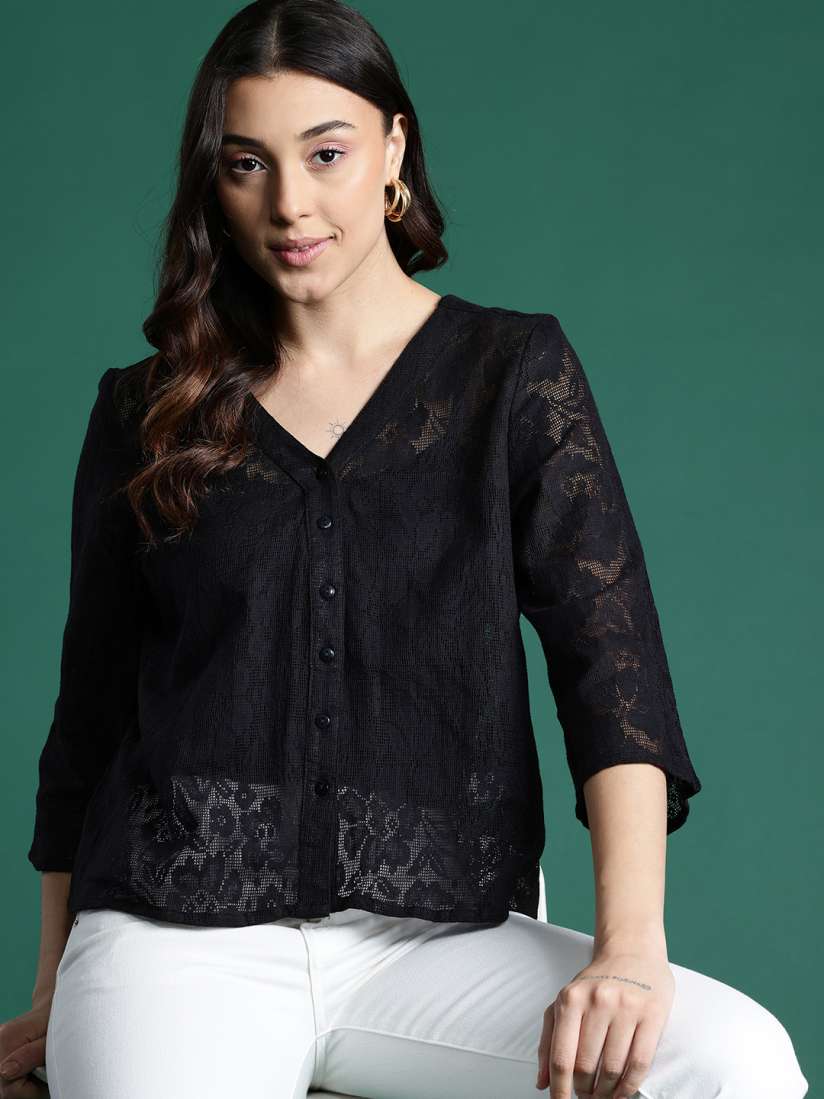 Sheer cotton tops cheap