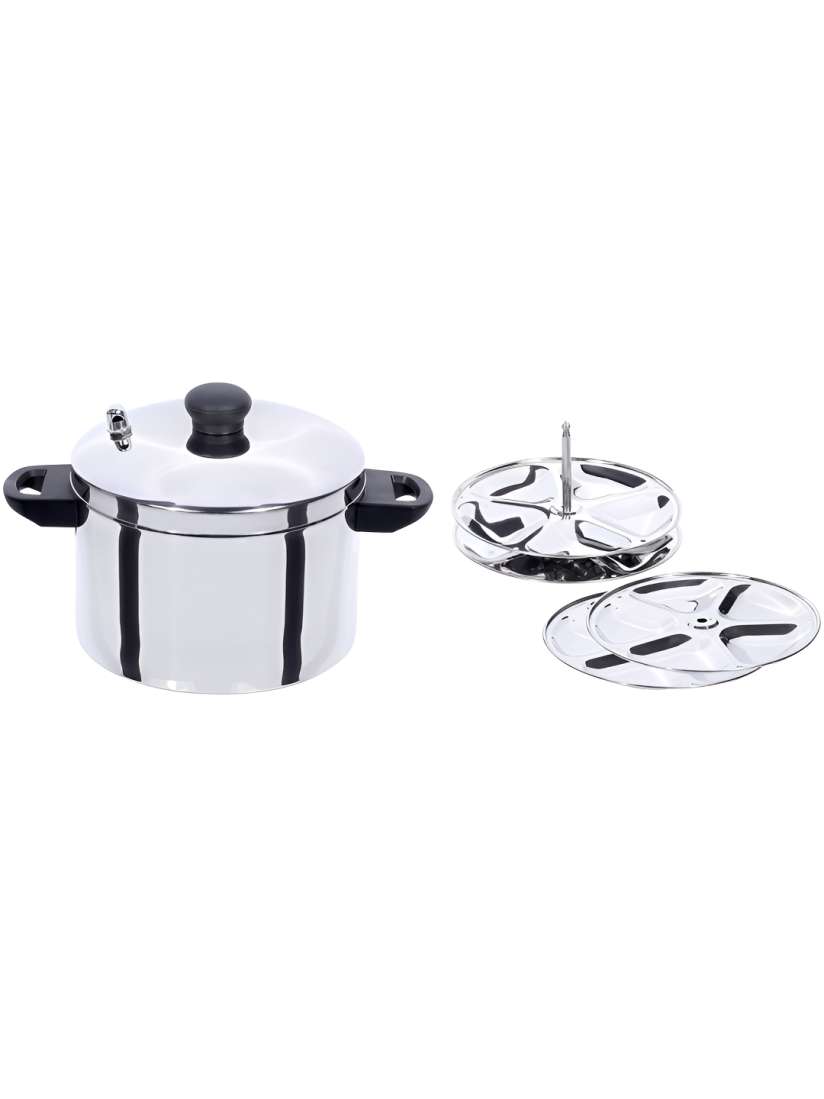 Buy USHA SHRIRAM Steel Toned 4 Plates Induction Base Stainless Steel Idli Cooker Idli Maker for Unisex 27235050 Myntra