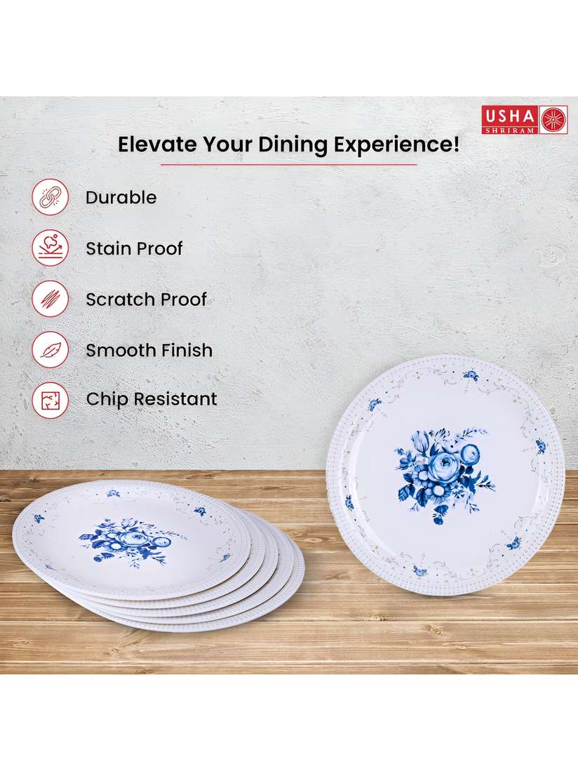 Usha Shriram Shatterproof Dinner Plates USHA SHRIRAM Dine Smart