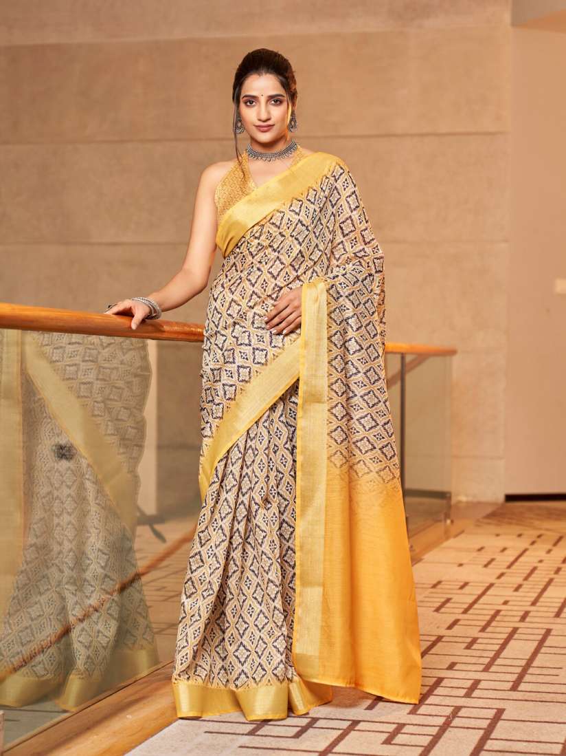 Buy SHOPGARB Ethnic Motifs Printed Zari Silk Cotton Saree Sarees for Women 27238006 Myntra