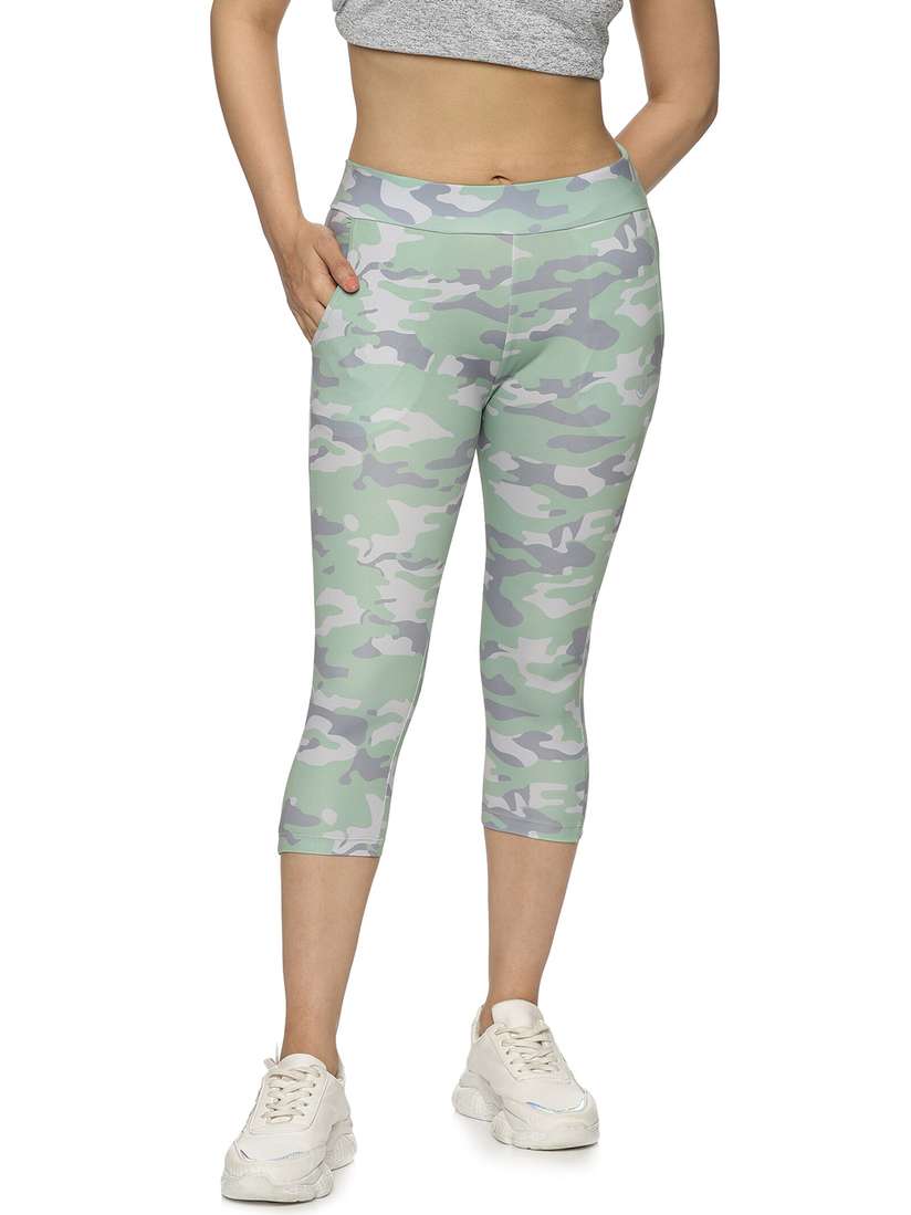 Buy DOMIN8 Women Camouflage Printed Slim-fit Capris Capris for