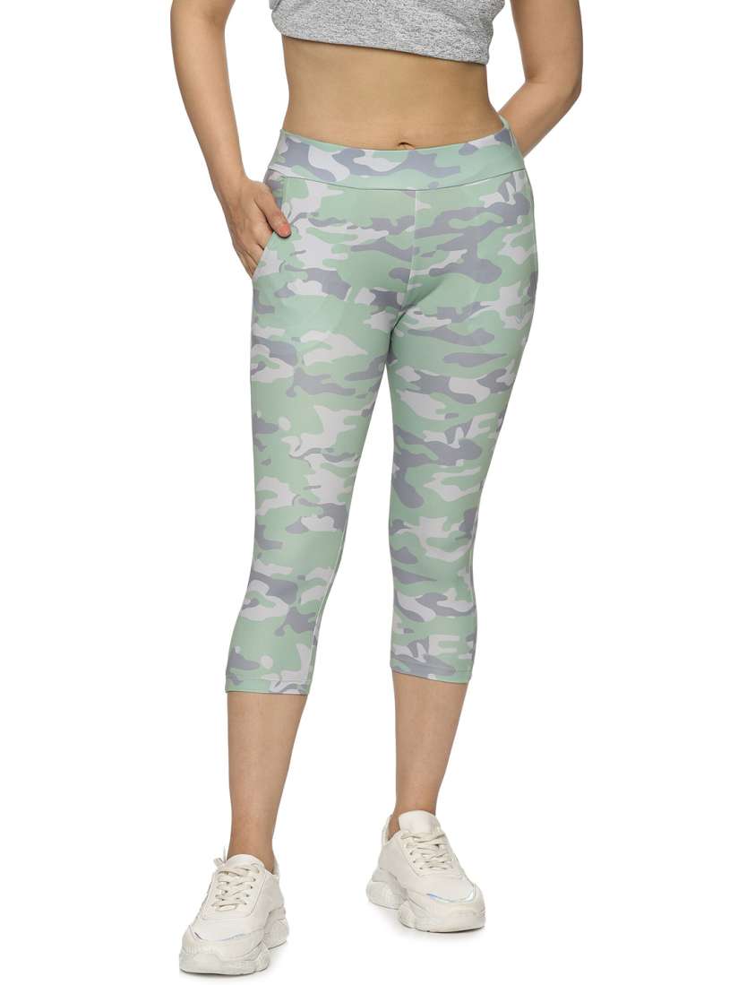 Buy DOMIN8 Women Camouflage Printed Slim fit Capris Capris for Women 27240234 Myntra