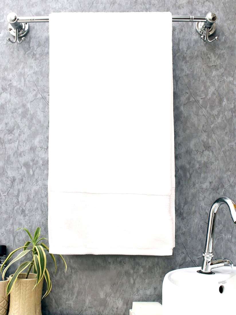 Buy BOMBAY DYEING White Pure Cotton 650 GSM Bath Towel Bath Towels for Unisex 27245310 Myntra
