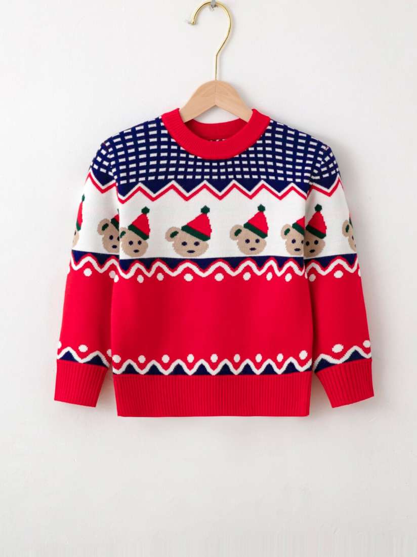Buy StyleCast Boys Red Graphic Self Design Pullover Sweater Sweaters for Boys 27258194 Myntra