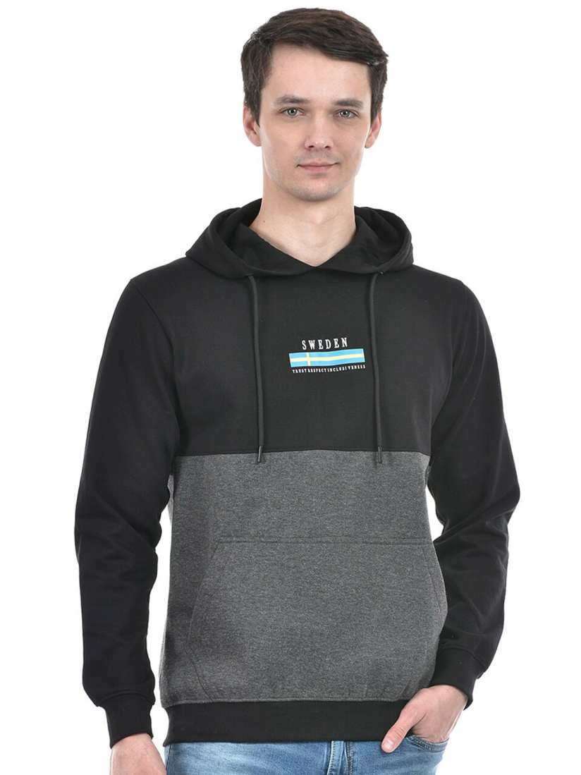 Buy Lawman pg3 Colourblocked Hooded Pullover Sweatshirts for Men 27266160 Myntra