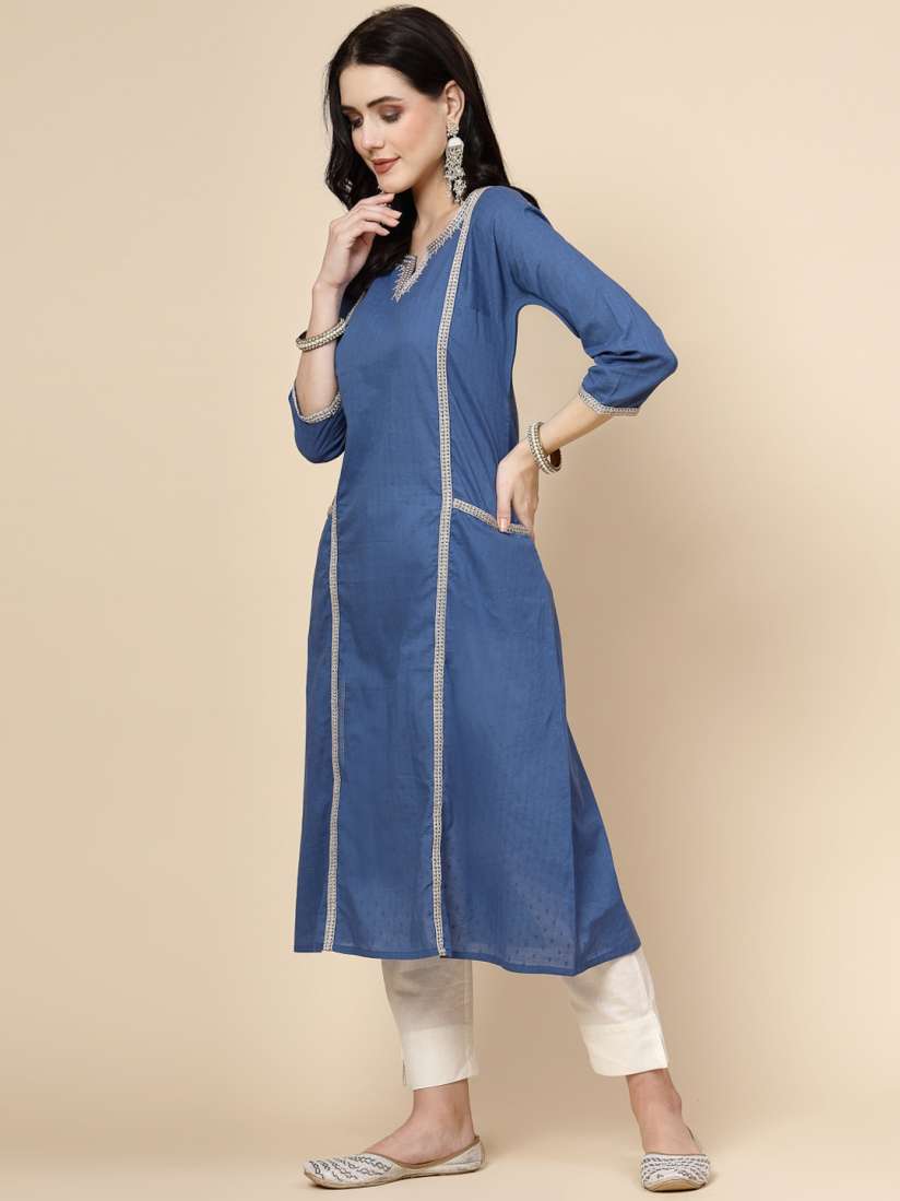 Sangria blue kurta cheap