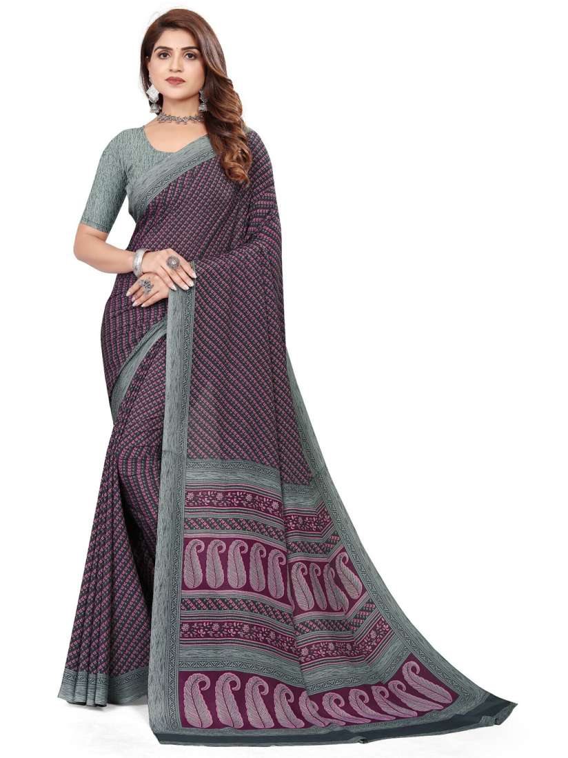 Myntra crepe sarees sale