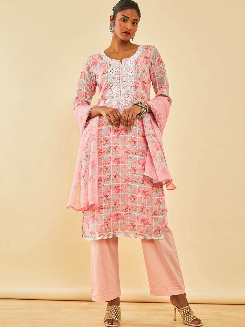 Soch unstitched dress material top
