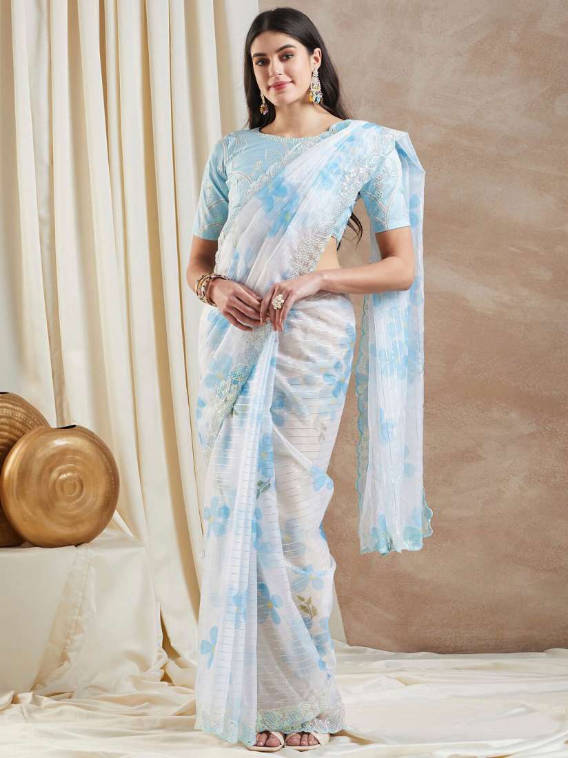 Organza saree myntra best sale
