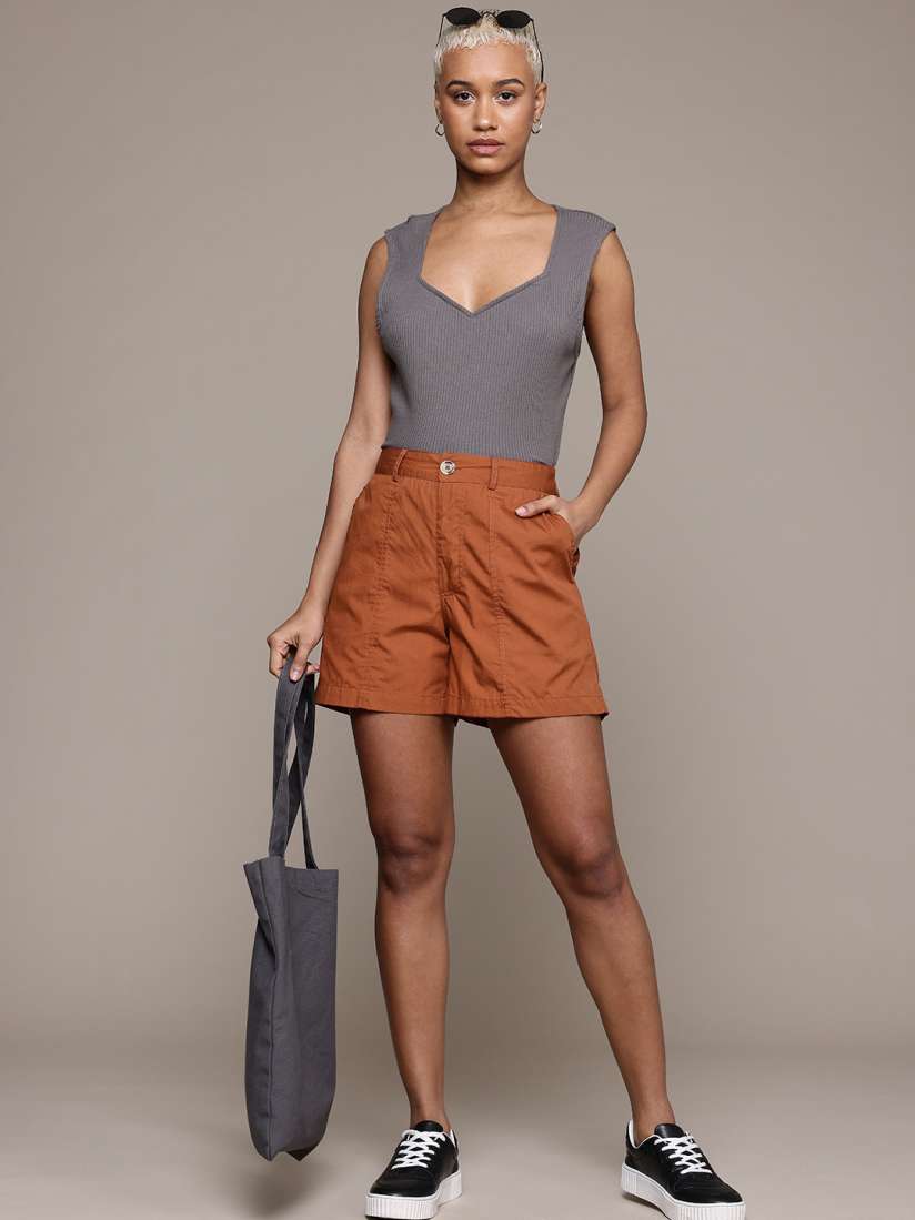 Buy The Roadster Lifestyle Co. Women Urban Daywear Shorts Shorts for Women 27293756 Myntra