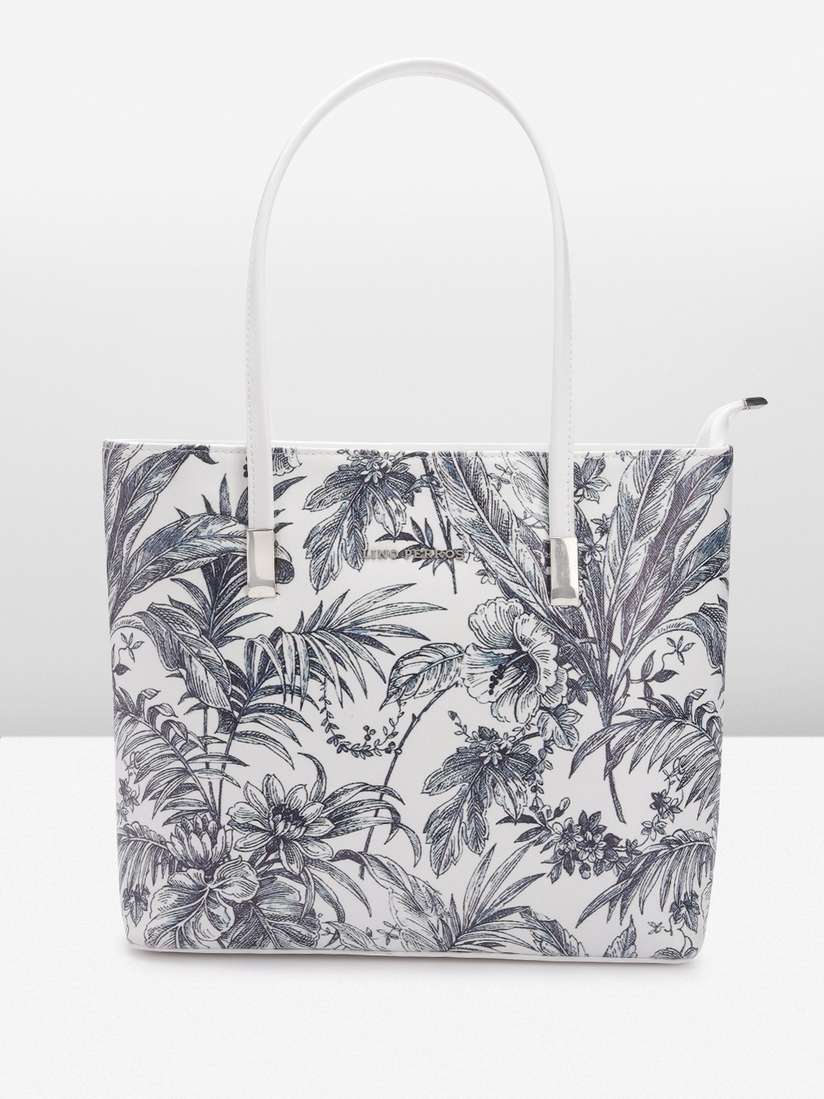 Buy Lino Perros Floral Printed Structured Shoulder Bag Handbags