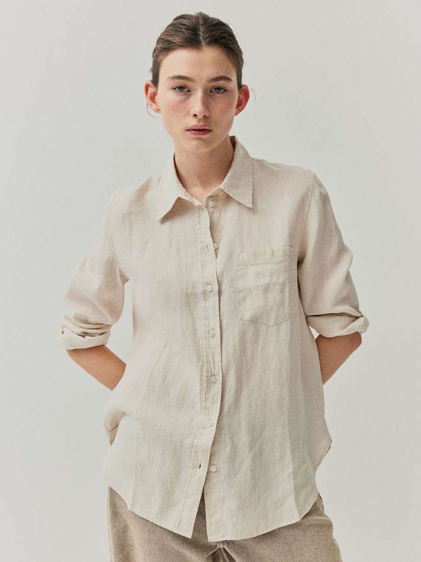 Buy H M Long Sleeves Linen Shirt Shirts for Women 27297616 Myntra