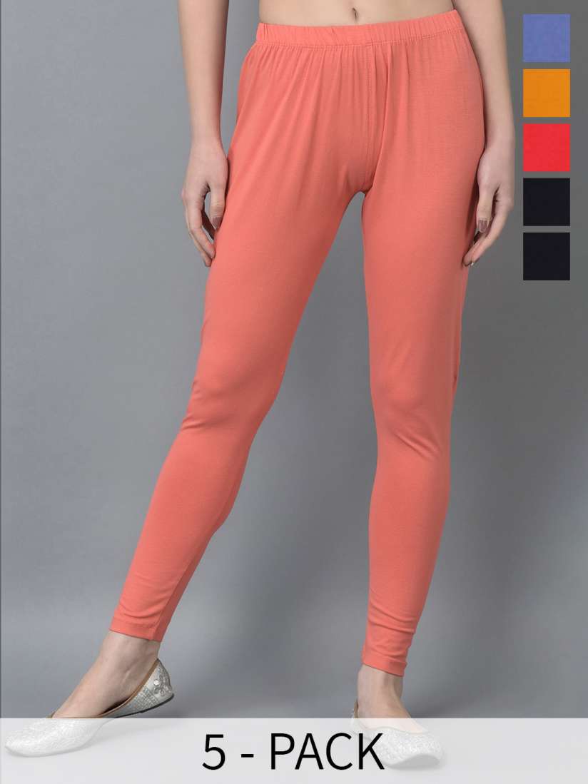 Buy Dollar Missy Pack Of 5 Ankle Length Leggings Leggings for Women 27300640 Myntra