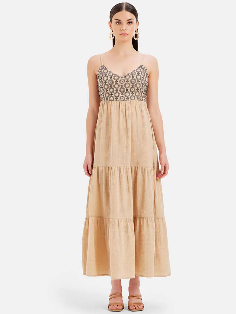 Buy Kazo Embellished Cotton Maxi Dress Dresses for Women 27304460 Myntra