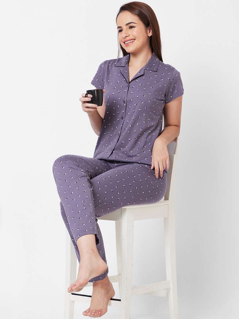Buy Juliet Conversational Printed Pure Cotton Night Suit Night suits for Women 27313032 Myntra