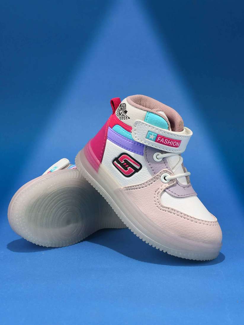 Buy KATS Girls Colourblocked Round Toe LED Lightweight Memory Foam Sneakers Casual Shoes for Girls 27323508 Myntra
