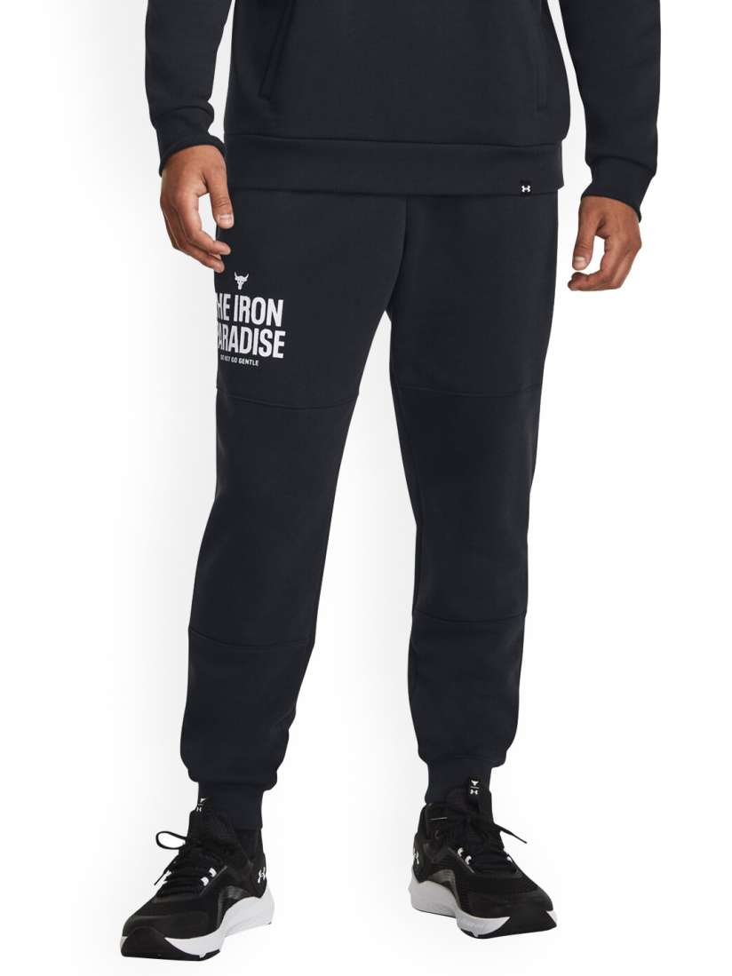 Buy UNDER ARMOUR Men Typography Printed Project Rock Rival Fleece Relaxed Fit Joggers Track Pants for Men 27324894 Myntra