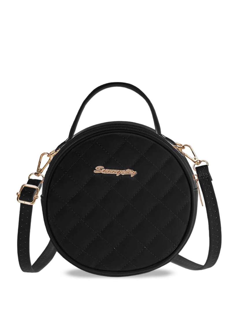 Buy SYGA Leather Structured Sling Bag Handbags for Women 27328258 Myntra