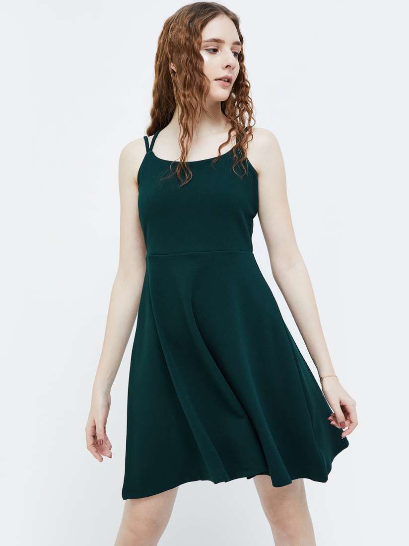 Buy Ginger by Lifestyle Sleeveless Fit Flare Dress Dresses for Women 27336524 Myntra