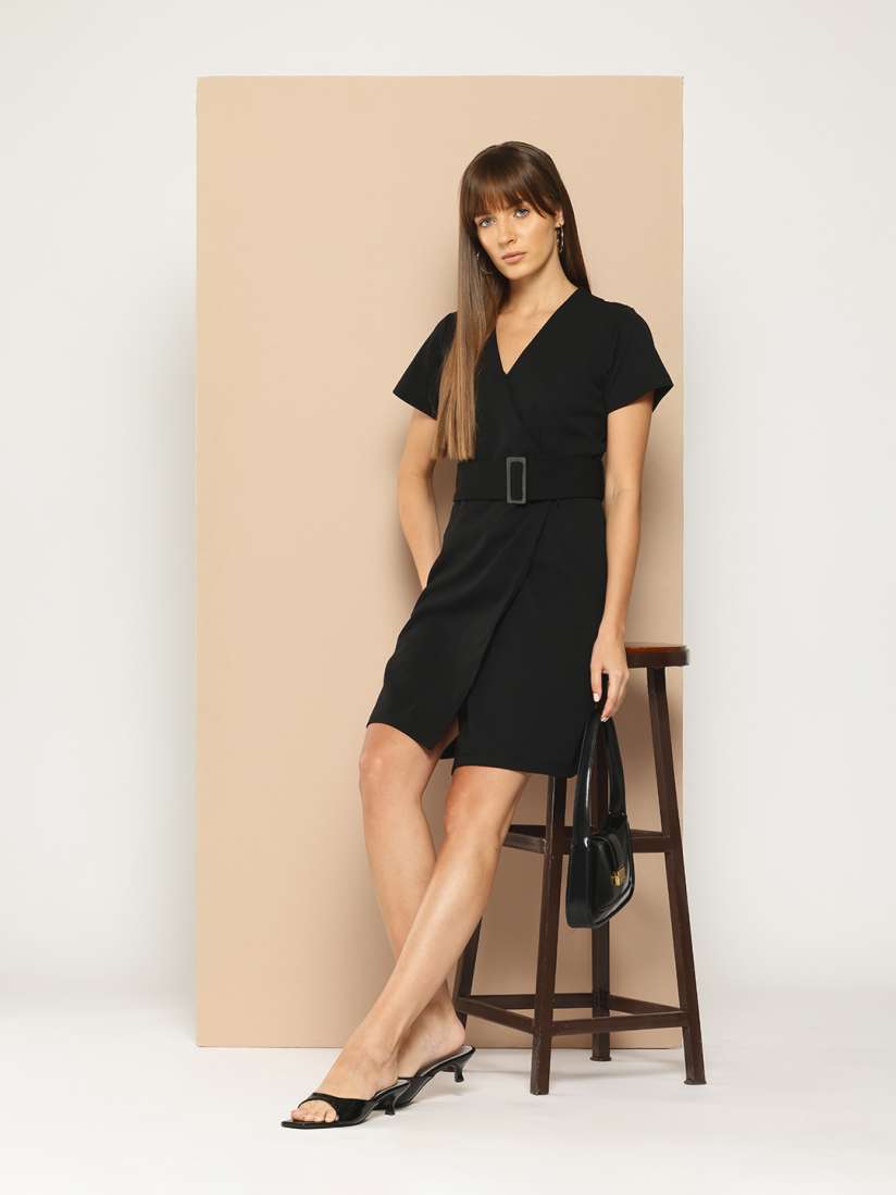 Buy her by invictus Wrap Sheath Dress Dresses for Women 27336698 Myntra