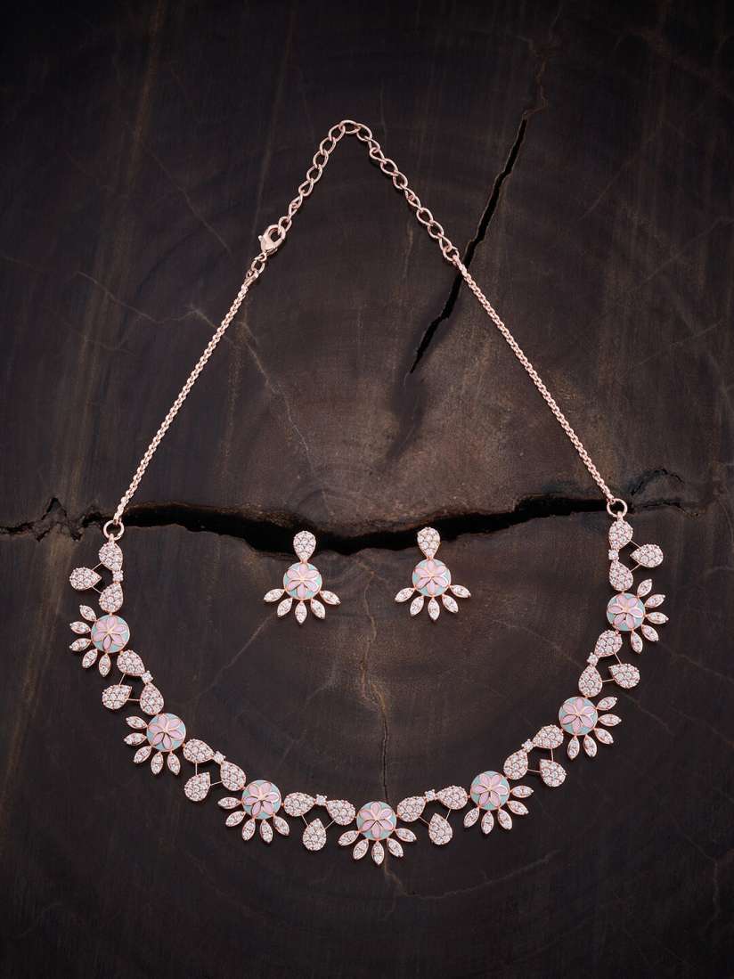 Rose gold fashion jewelry set top