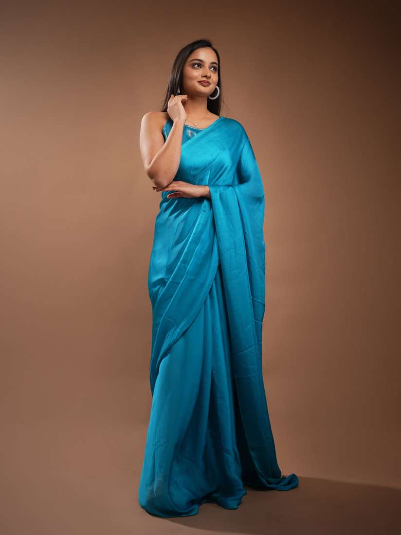 Buy Aynaa Satin shimmer Saree Sarees for Women 27347374 Myntra