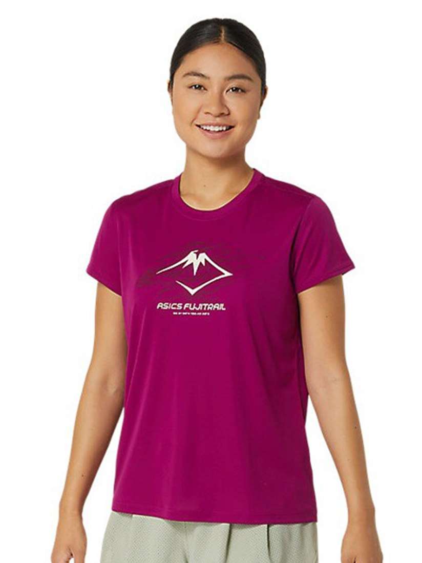 Buy ASICS Typography Printed Round Neck Short Sleeves Regular Fit Sports T shirt Tshirts for Women 27350332 Myntra