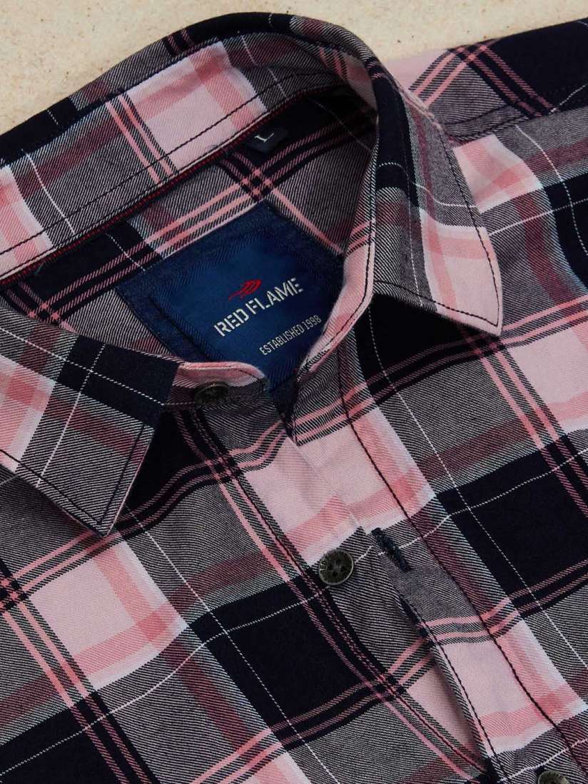 Buy Red Flame Checked Spread Collar Cotton Casual Shirt Shirts for Men 27357986 Myntra