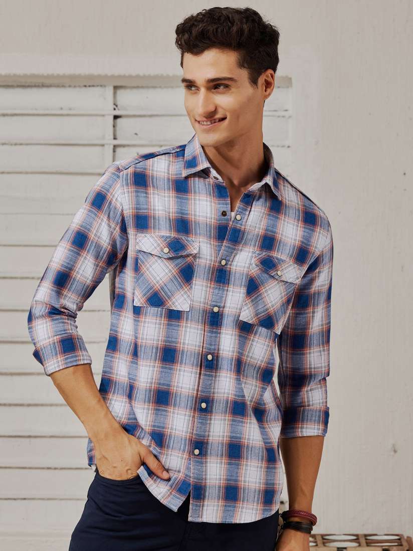 Checkered flame shirt sales