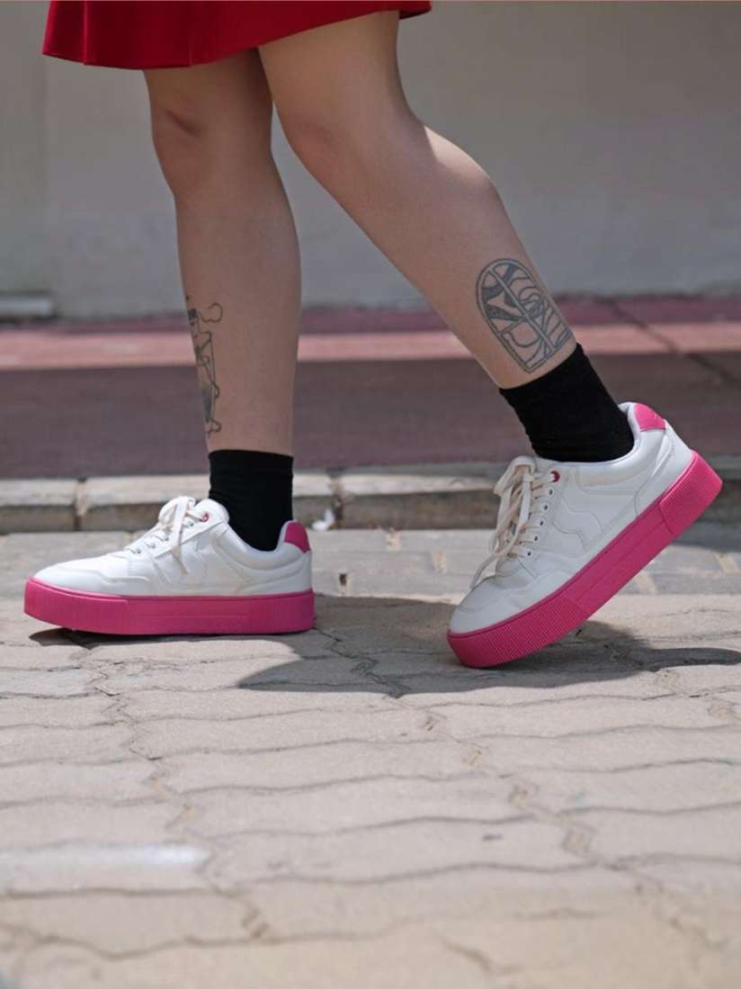 Womens Sneakers Sole Threads Shoes SOLETHREADS Jazz White Solid Women  Sneakers (UK 6)