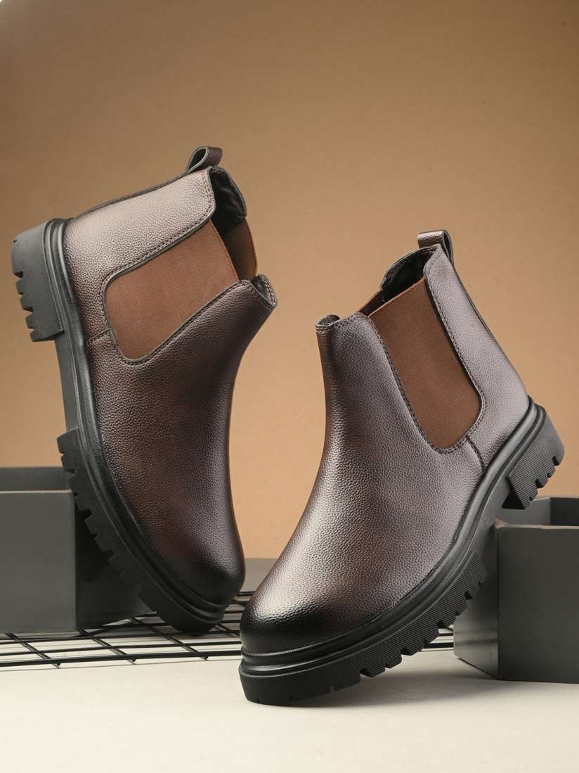 Buy AfroJack Men Mid Top Chelsea Boots Boots for Men 27365186 Myntra