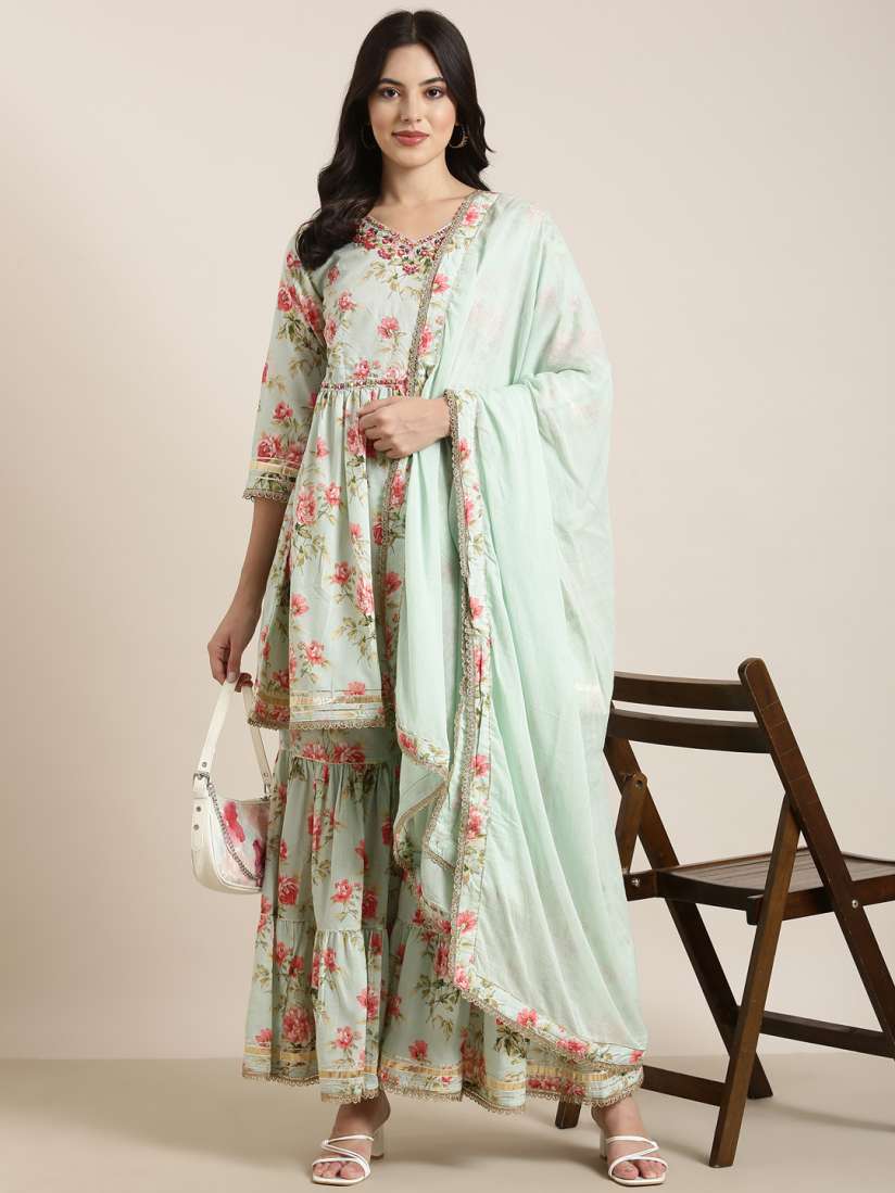 Sharara suit myntra hotsell