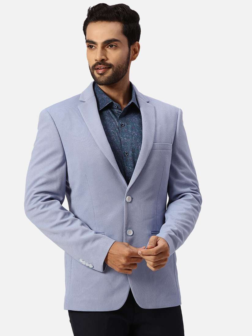 Buy Park Avenue Self Design Super Slim Fit Single Breasted Formal Blazer Blazers for Men 27367290 Myntra