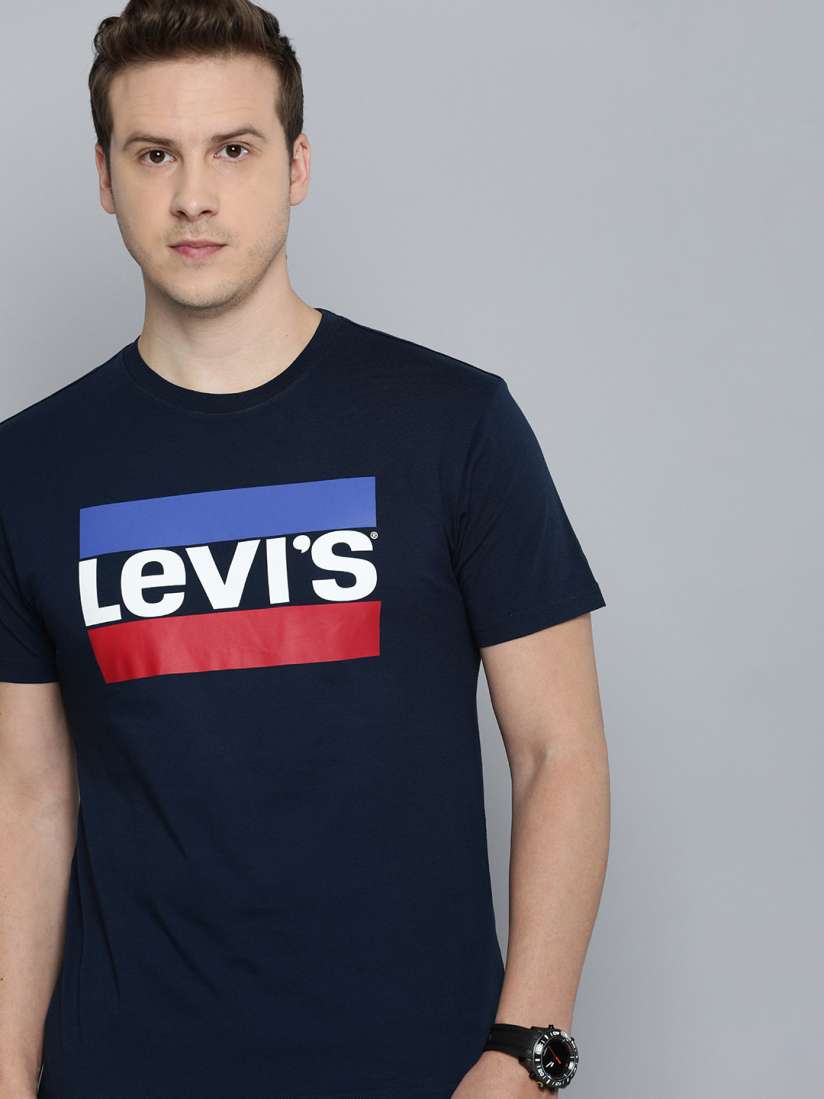Buy Levis Pure Cotton Brand Logo Printed Slim Fit T shirt Tshirts for Men 27367990 Myntra