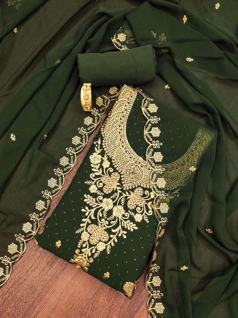 Buy MANVAA Embroidered Unstitched Dress Material Dress Material for Women 27375158 Myntra