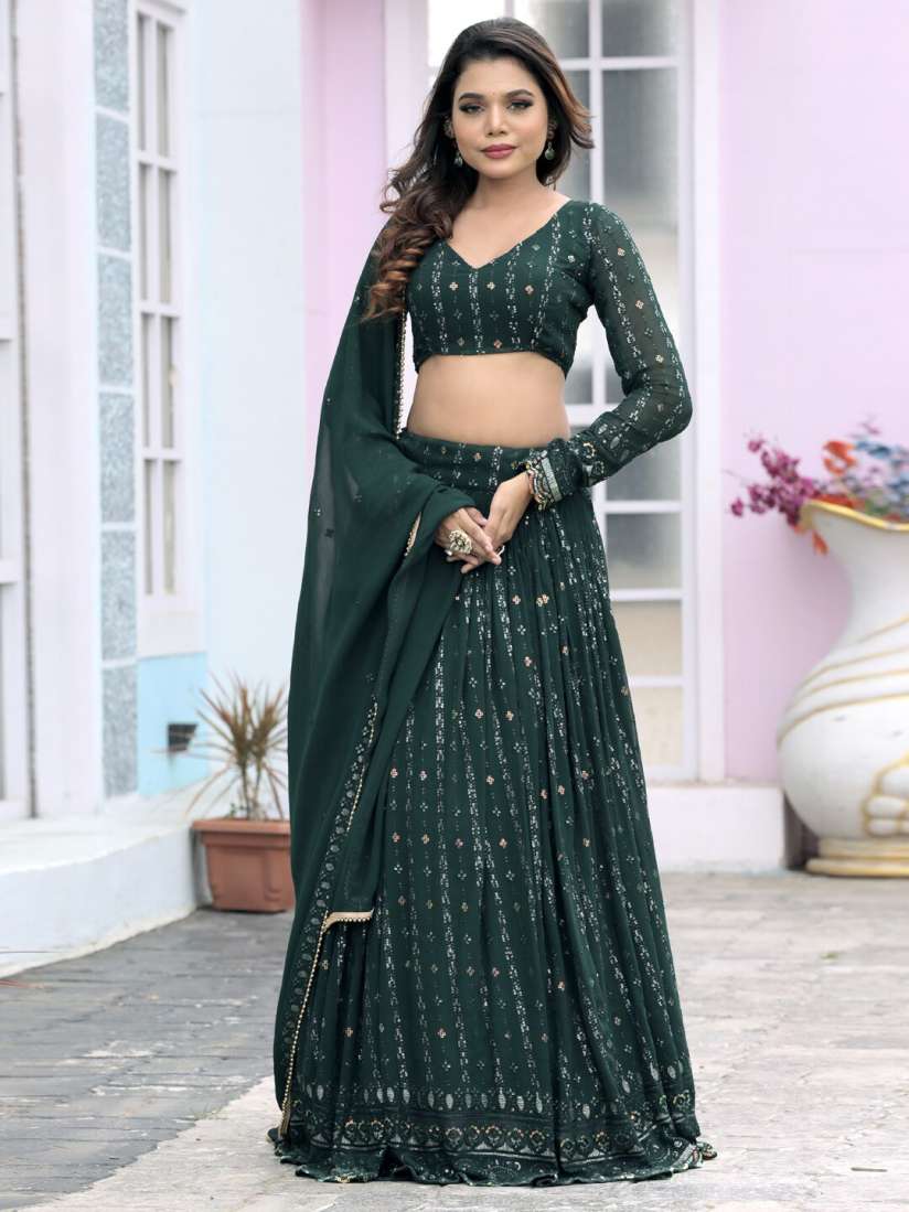 Pure georgette lehenga choli with dupatta on sale