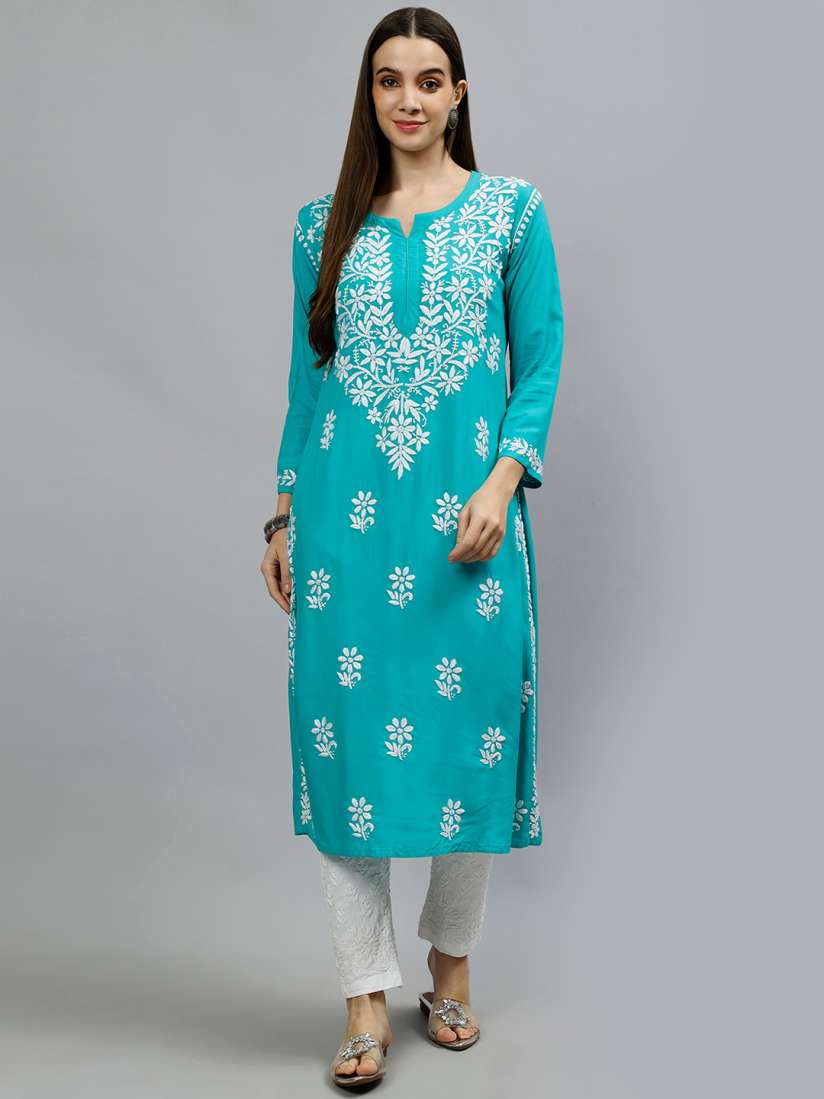 Myntra chikankari kurtas hot sale