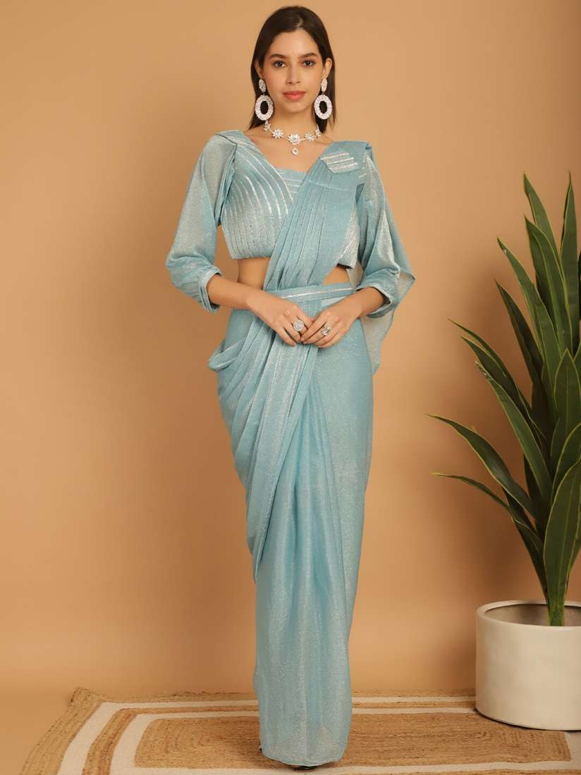 Buy Mitera Lycra Ready to Wear Saree With Stitched Blouse Sarees for Women 27383176 Myntra