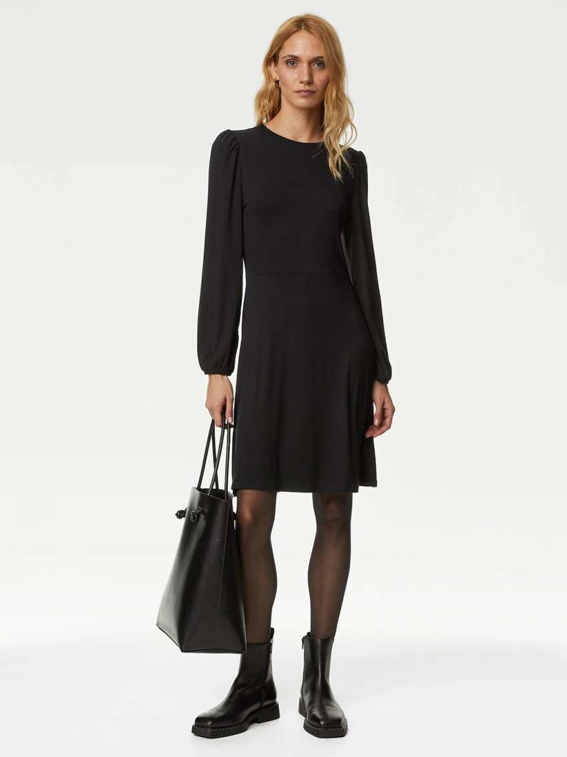 Buy Marks Spencer Cuffed Sleeves A Line Dress Dresses for Women 27385606 Myntra