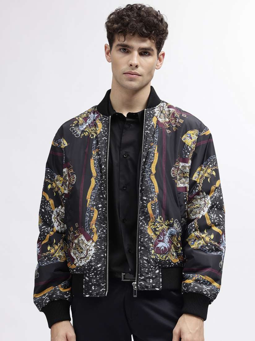 Buy Just Cavalli Men Bomber with Patchwork Jacket Jackets for Men 27389432 Myntra