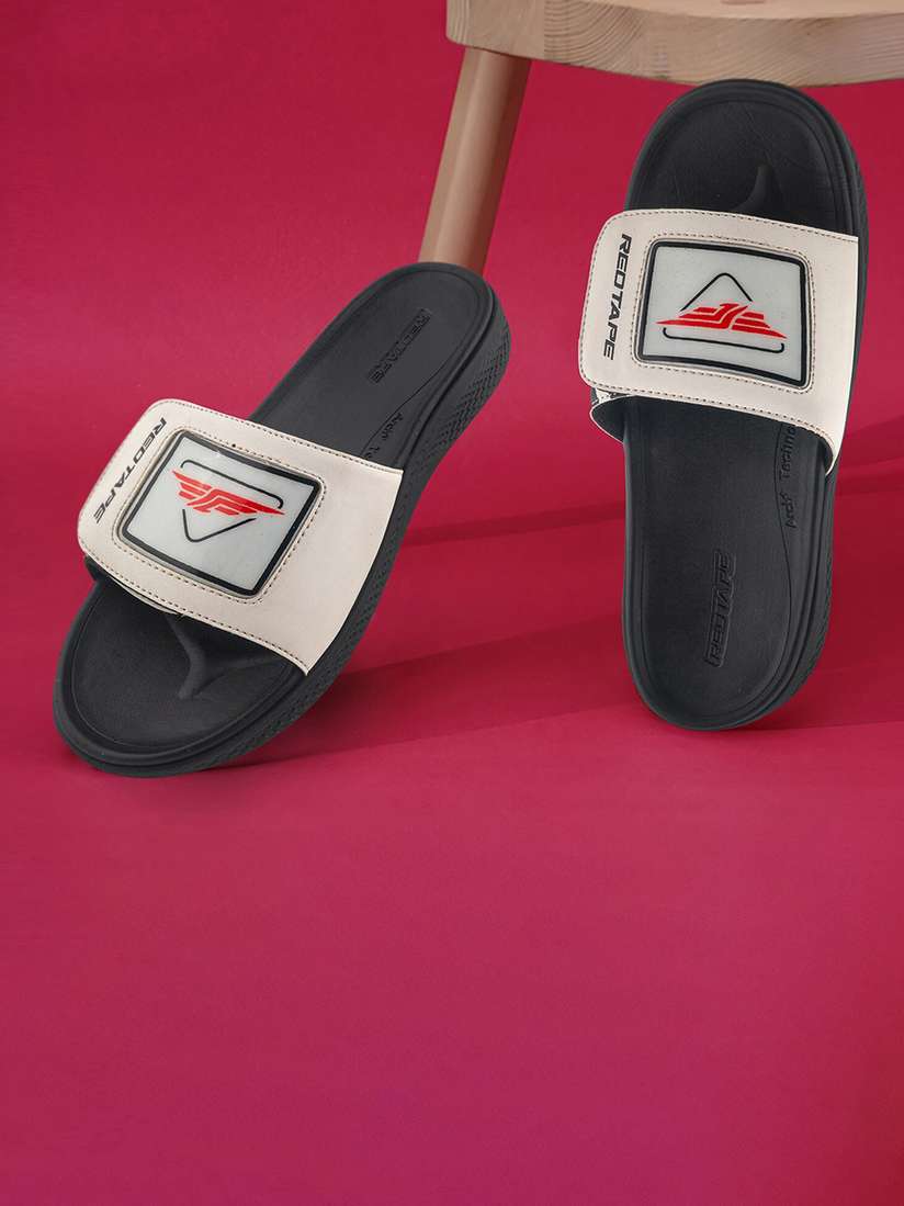 Buy Red Tape Men Printed Sliders Flip Flops for Men 27395138