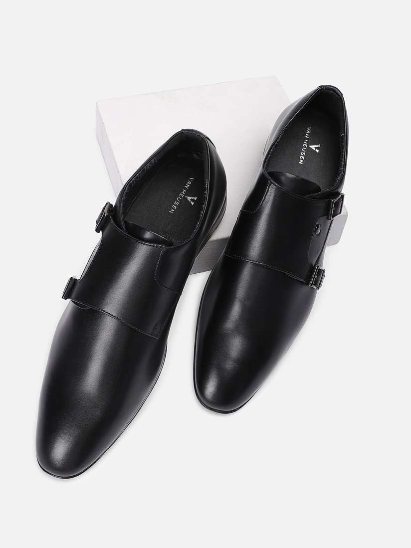 Buy Van Heusen Men Leather Formal Monk Shoes Formal Shoes for Men 27398842 Myntra