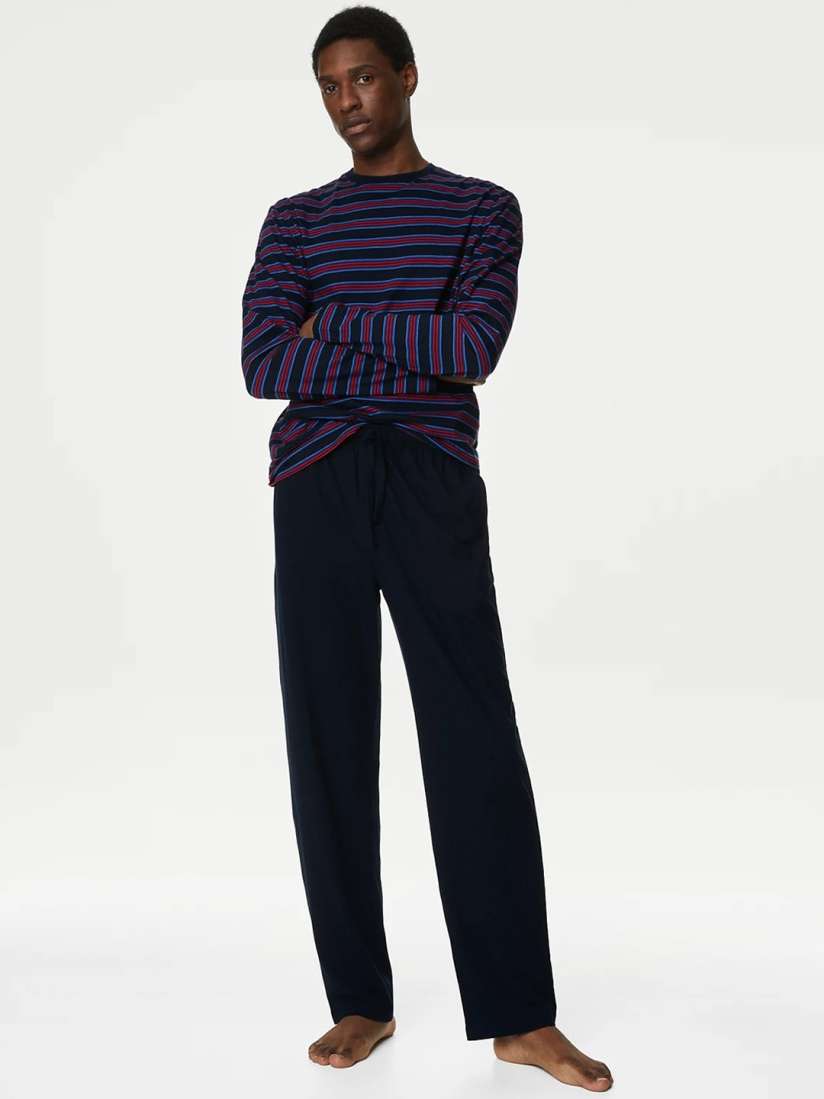 Buy Marks Spencer Striped Round Neck Pure Cotton Night suit Night suits for Men 27399056 Myntra
