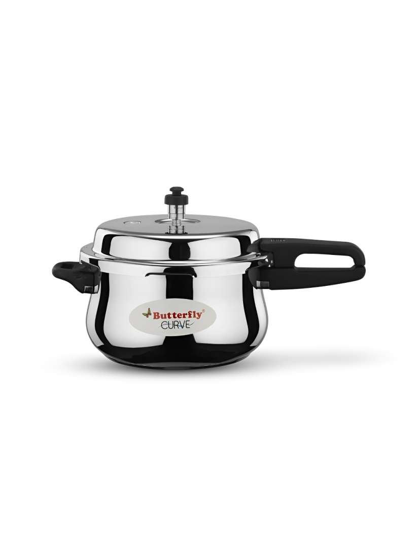 Buy butterfly Silver Toned Black Stainless Steel Dishwasher Safe Pressure Cooker Pressure Cooker for Unisex 27402262 Myntra