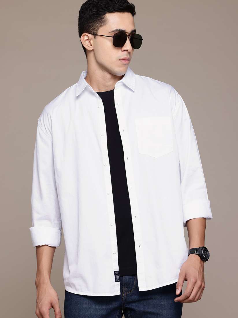 Buy The Roadster Lifestyle Co Pure Cotton Opaque Casual Shirt Shirts for Men 27411246 Myntra